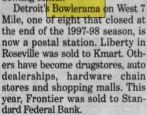 Bowlerama - Aug 18 1999 Article (newer photo)